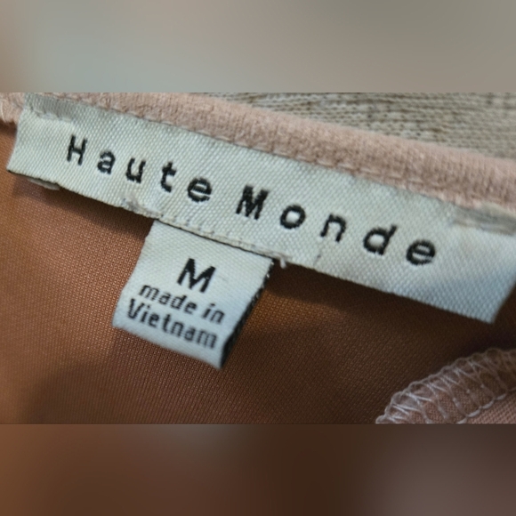 HauteMonde Elegant Puff Sleeve Mini Sweetheart Neckline Dress in Blush- Medium - Picture 6 of 8